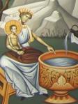 Salome washing the Christ Child