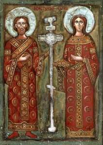 Ss Constantine and Helena, with the Cross