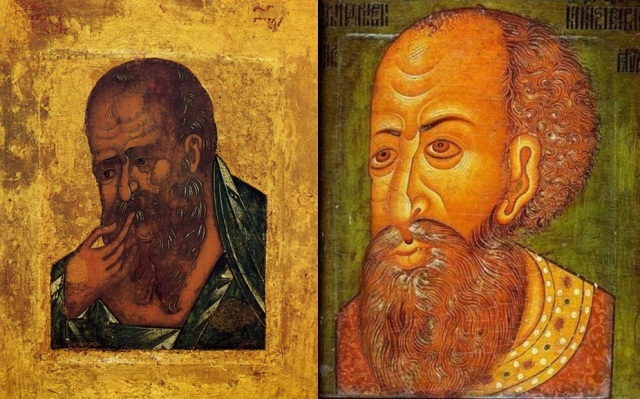 Two iconographic portraits from the 15th and 16th centuries (Russia)